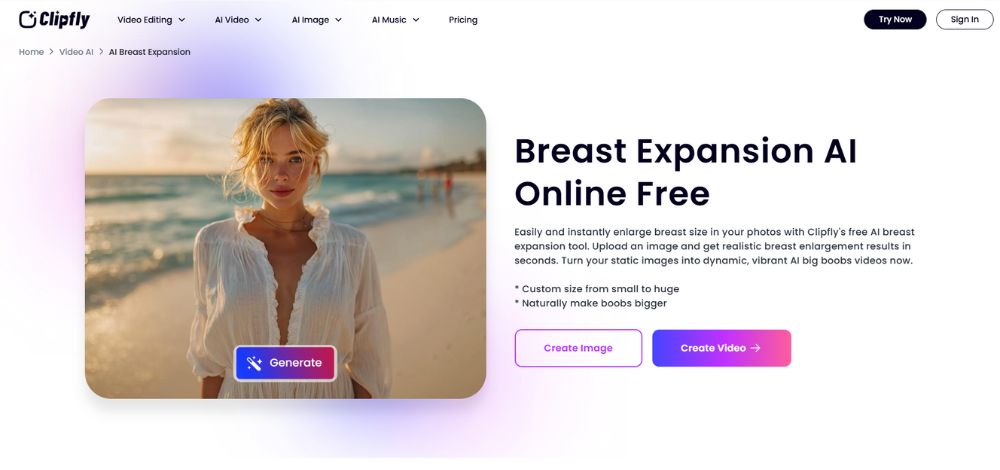 breast editor app free - Clipfly.ai