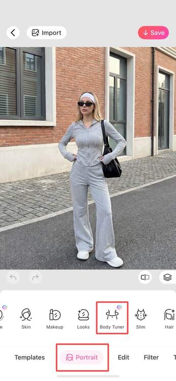 how to look taller in photos-BeautyPlus step 2