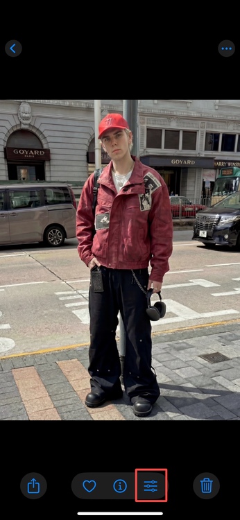 how to look taller in photos-iphone step 1