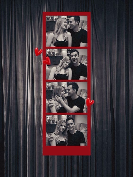 valentine's day photoshoot ideas-photobooth style