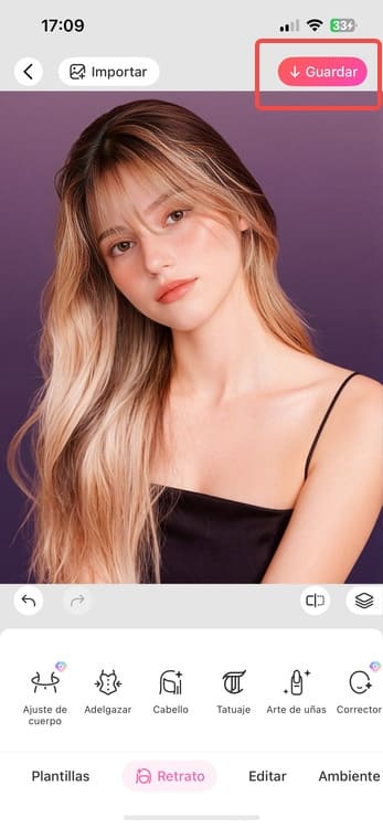 ¿Cómo me vería con flequillo en la aplicación BeautyPlus? - Paso 5