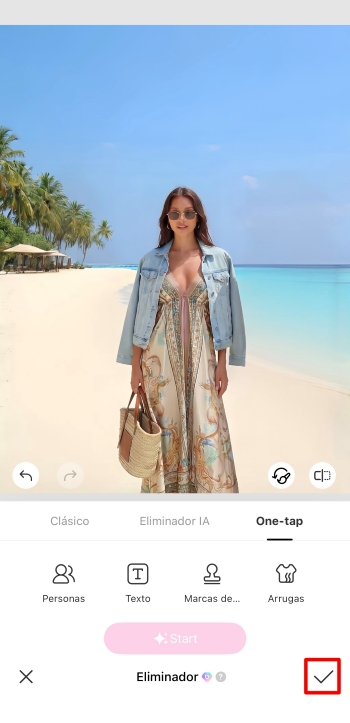 Airbrush App Screenshot ES - remove people tick