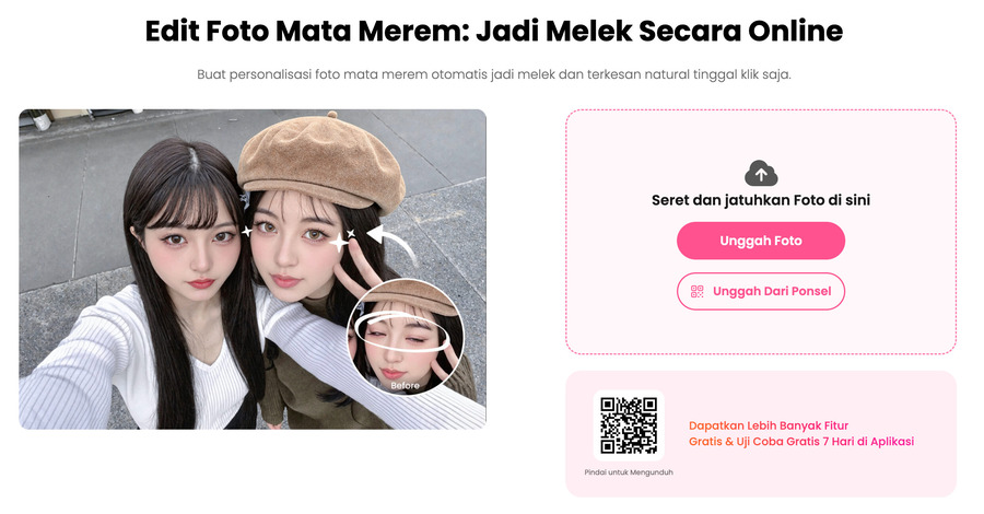BeautyPlus Edit Foto Mata Merem Jadi Melek