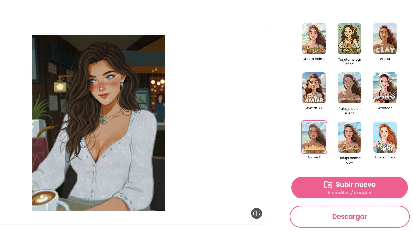 How to make a free cartoon photo from the browser-step 3