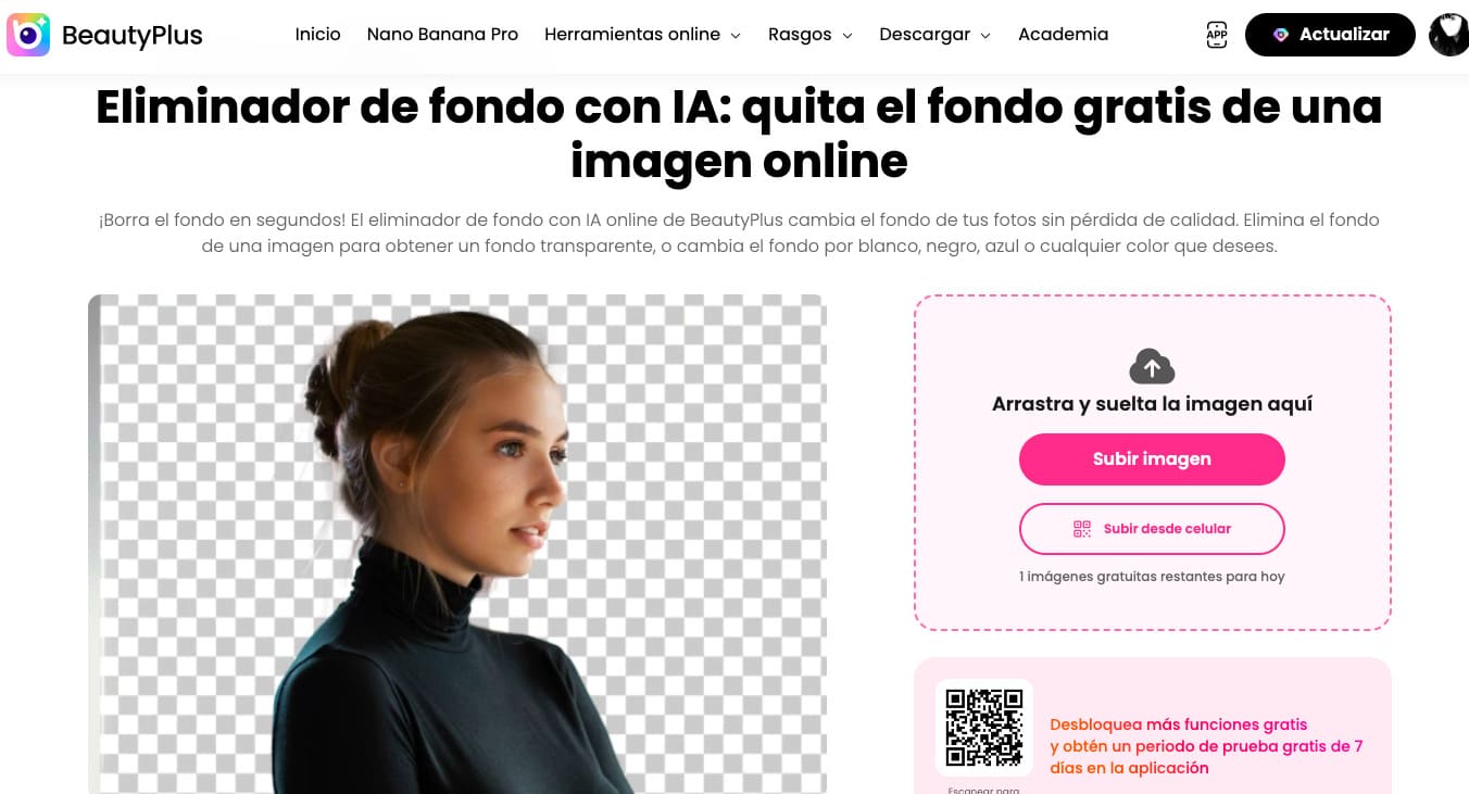 Online tool to change photo backgrounds - BeautyPlus