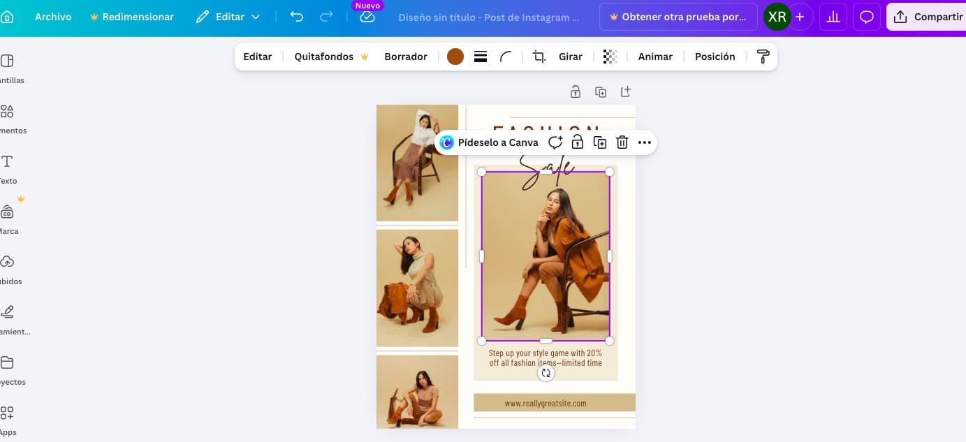 Online tool to change photo backgrounds - Canva