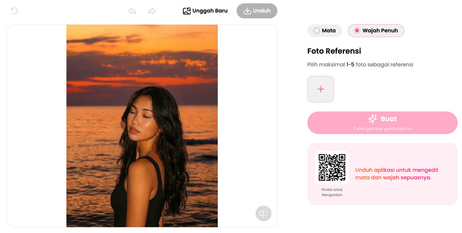 Cara Edit Foto Mata Merem Jadi Melek dengan BeautyPlus Online — Langkah 1