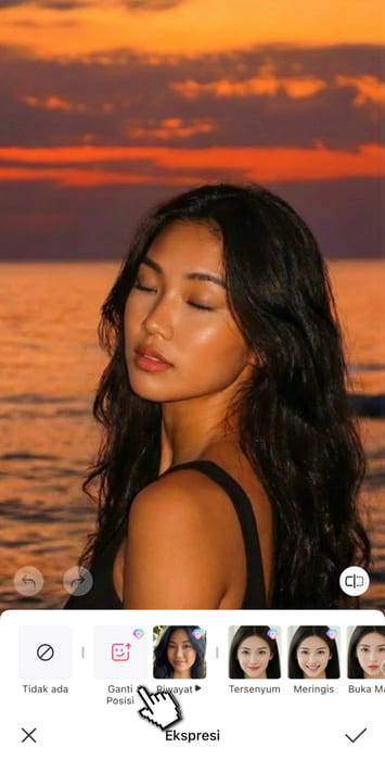 Cara Edit Foto Mata Merem Jadi Melek dengan aplikasi BeautyPlus - Langkah 2