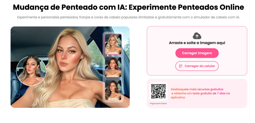 beautyplus ai penteado changer - página inicial pt