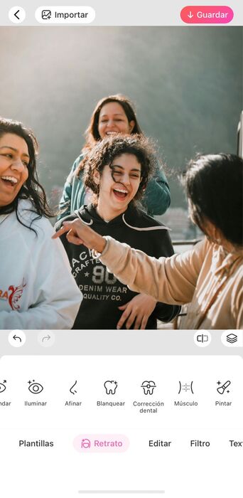 Cómo usar la aplicación BeautyPlus para blanquear los dientes — Paso 5