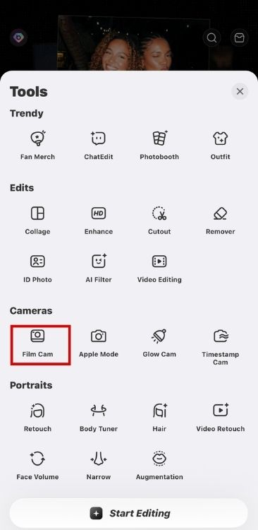 Film-camera-filter-Beautyplus-Step2