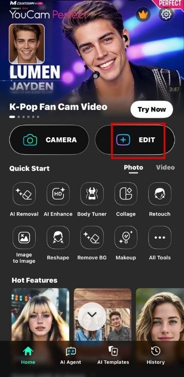 how-to-remove-double-chin-on-yourcam-app-step1