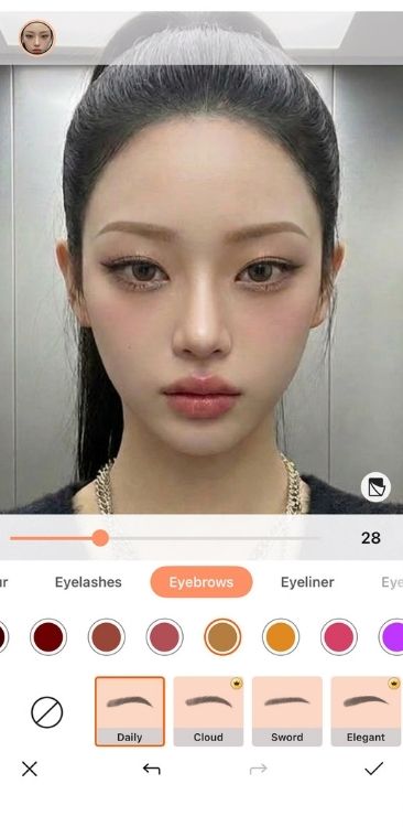 use eyebrows filter on photodirector