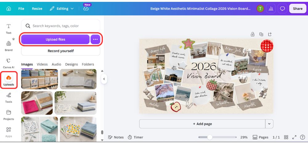 make a vision board - Canva - 03