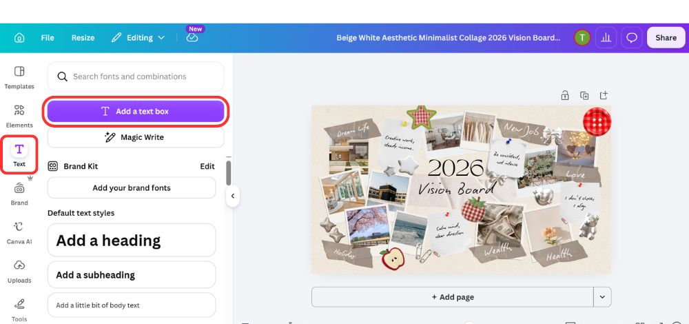make a vision board - Canva - 04