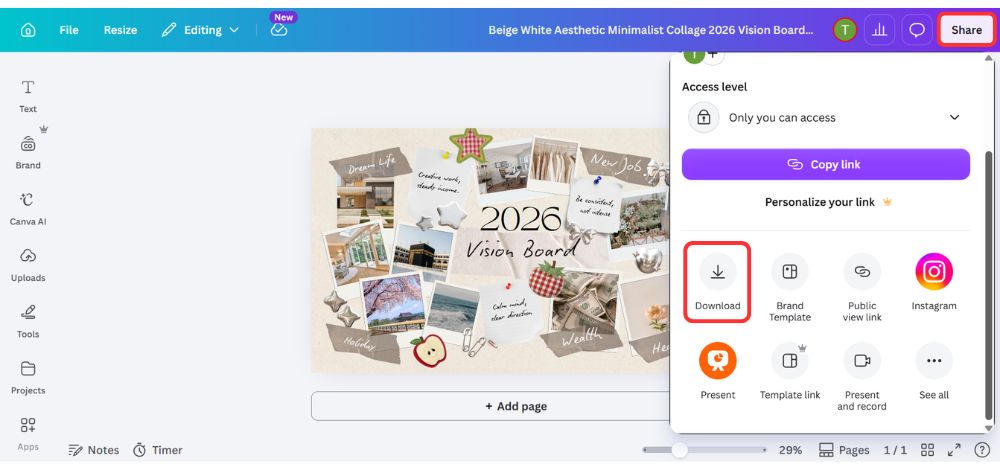 make a vision board - Canva - 05