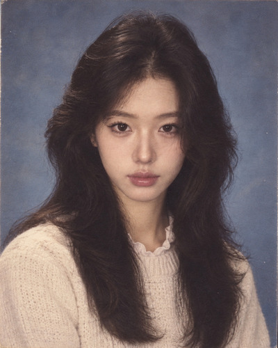 80년대 졸업앨범 스타일 사진