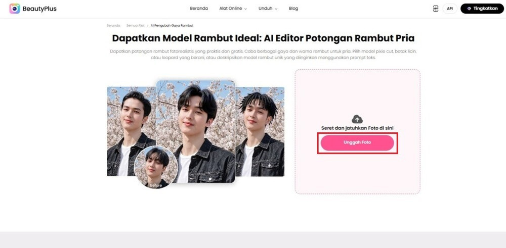 Gaya Rambut Pria + Preset Langkah 1