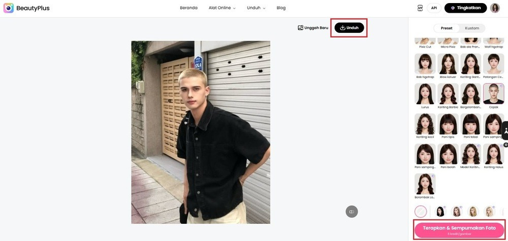 Gaya Rambut Pria + Preset Langkah 3