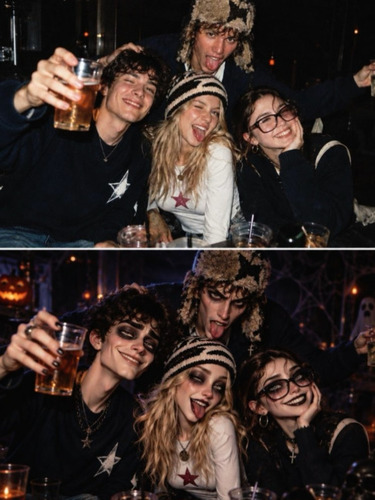 ai halloween photo trend06-halloween party friends