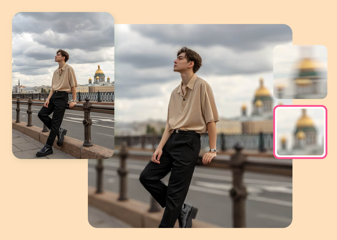 BeautyPlus背景ぼかし